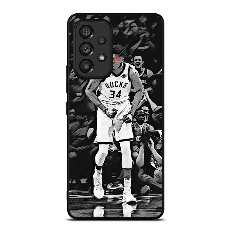 GIANNIS ANTETOKOUNMPO BASKETBALL BLACK Samsung Galaxy A53 Case Cover