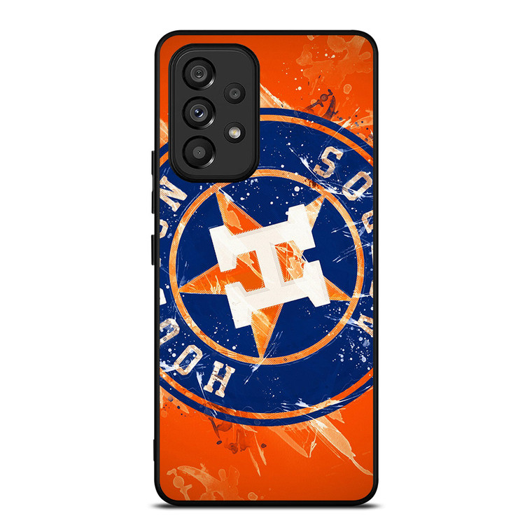 HOUSTON ASTROS BASEBALL BRUSHED SYMBOL Samsung Galaxy A53 Case Cover