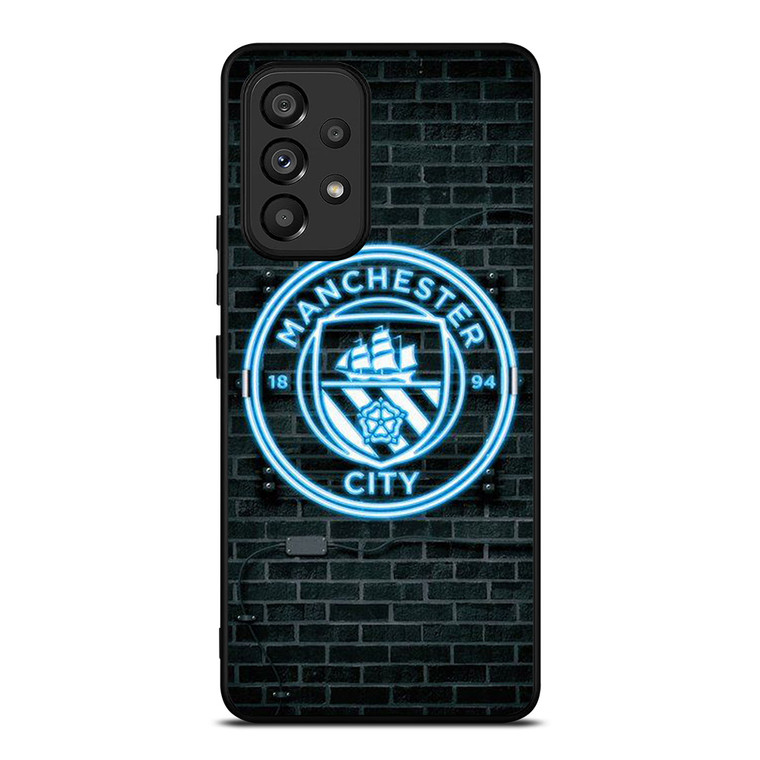 MANCHESTER CITY FC NEON LOGO Samsung Galaxy A53 Case Cover