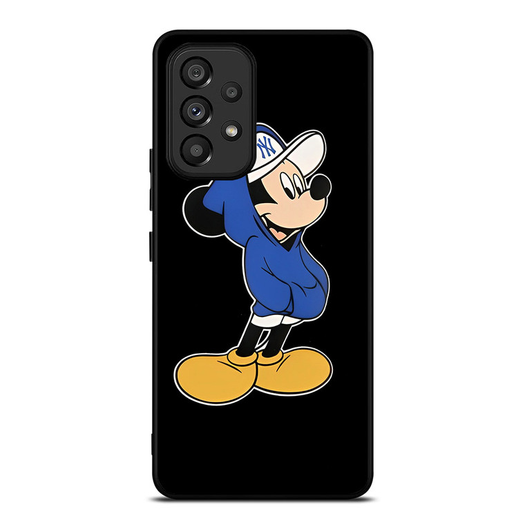 NEW YORK YANKEES MICKEY MOUSE BLACK Samsung Galaxy A53 Case Cover NEW YORK YANKEES MICKEY MOUSE BLACK Samsung Galaxy A53 Case Cover