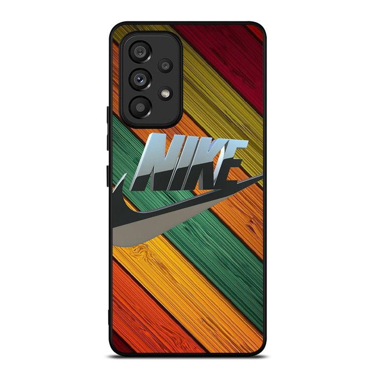 NIKE 3D WOOD LOGO Samsung Galaxy A53 Case Cover NIKE 3D WOOD LOGO Samsung Galaxy A53 Case Cover