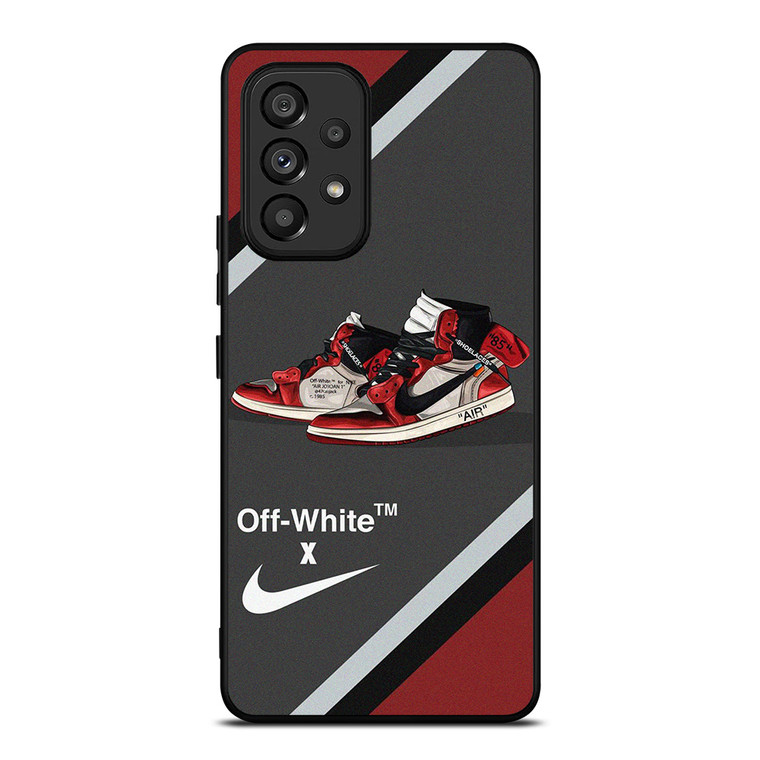 NIKE SWOOSH AIR JORDAN HIGH OFF WHITE Samsung Galaxy A53 Case Cover