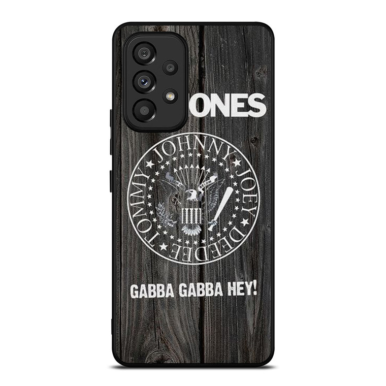 RAMONES BAND WOOD BADGE Samsung Galaxy A53 Case Cover