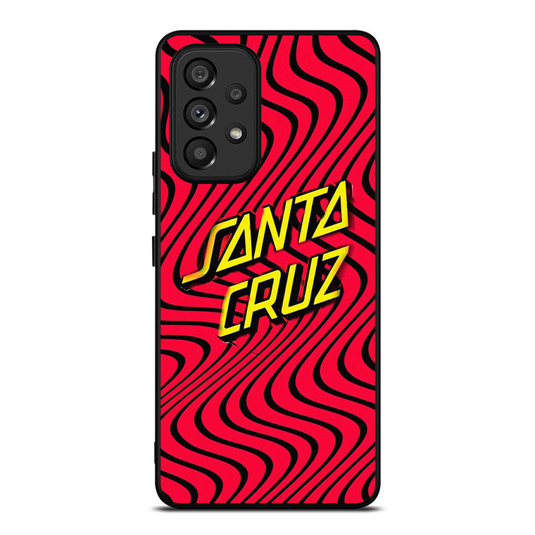SANTA CRUZ SKATEBOARD WAVY RED Samsung Galaxy A53 Case Cover