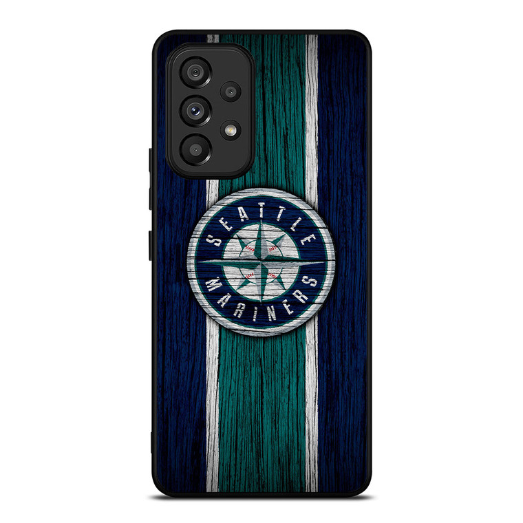 SEATTLE MARINERS WOODEN STRIPE LOGO Samsung Galaxy A53 Case Cover