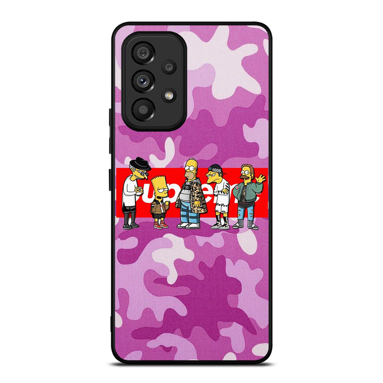 SUPREME THE SIMPSONS CAMO PURPLE Samsung Galaxy A53 Case Cover SUPREME THE SIMPSONS CAMO PURPLE Samsung Galaxy A53 Case Cover