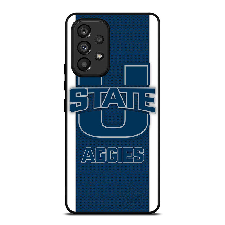 UTAH STATE AGGIES CARBON LOGO Samsung Galaxy A53 Case Cover
