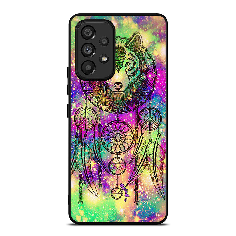 WHITE WOLF DREAMCATCHER TIE DIE Samsung Galaxy A53 Case Cover