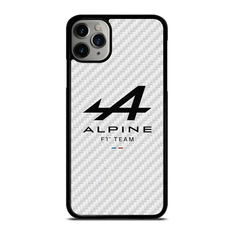 ALPINE F1 TEAM FORMULA ONE WHITE CARBON iPhone 11 Pro Max Case Cover