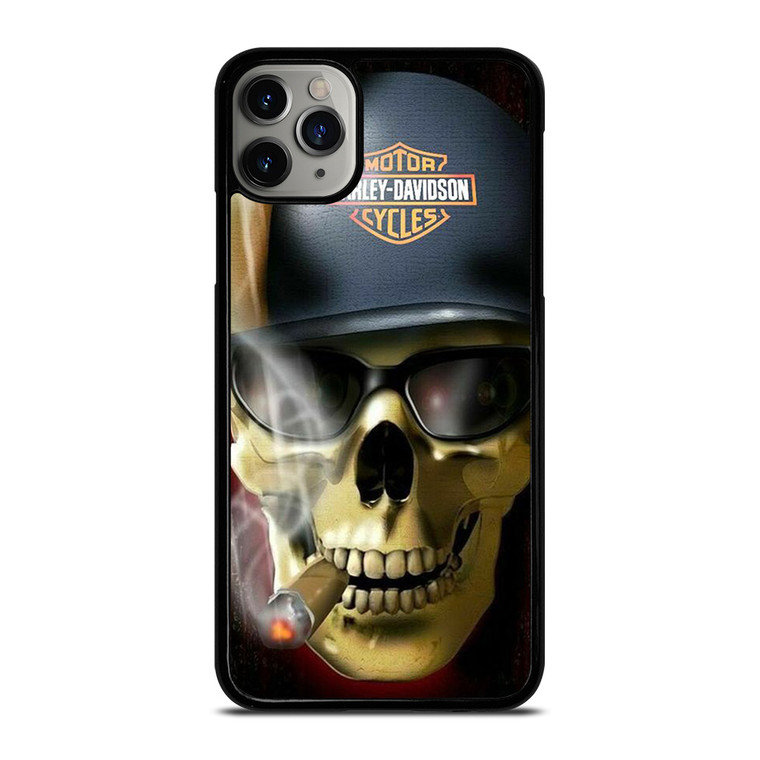 HARLEY DAVIDSON MOTOR SKULL SMOKING iPhone 11 Pro Max Case Cover