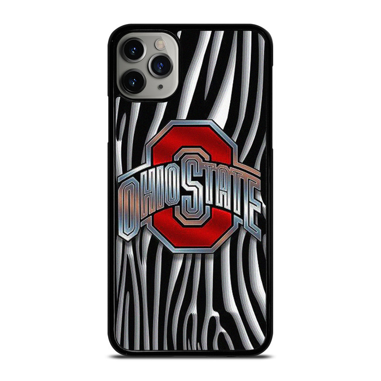 OHIO STATE FOOTBALL METAL ABSTRACT LOGO iPhone 11 Pro Max Case Cover