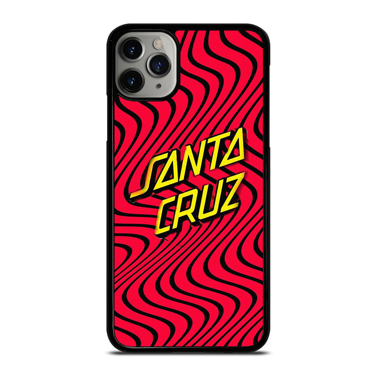 SANTA CRUZ SKATEBOARD WAVY RED iPhone 11 Pro Max Case Cover