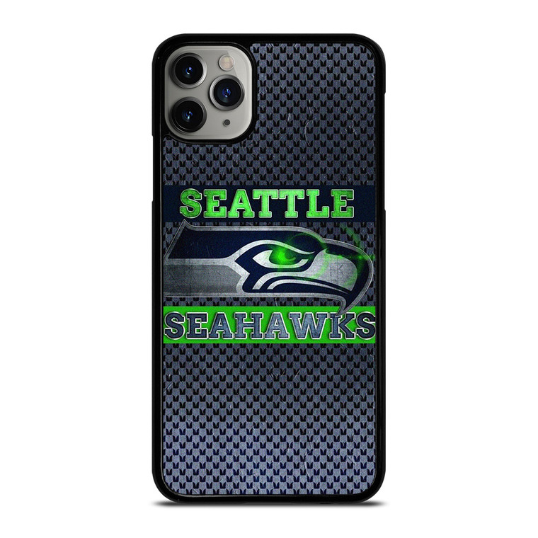 SEATTLE SEAHAWKS FOOTBALL METAL LOGO iPhone 11 Pro Max Case Cover