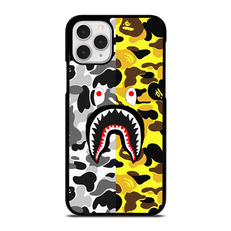 BAPE SHARK GREY YELLOW  iPhone 11 Pro Case Cover