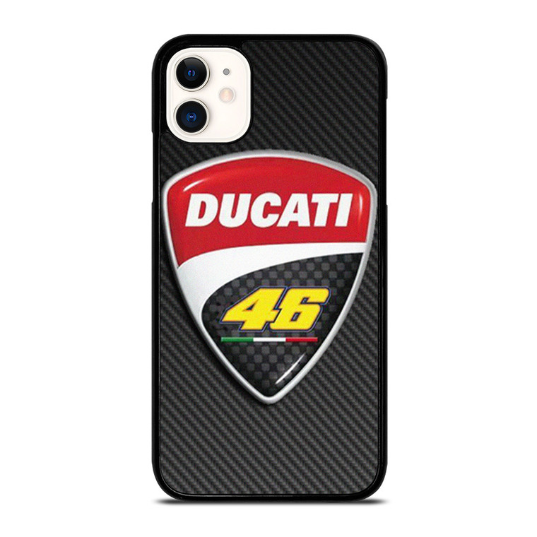 DUCATI VR46 VALENTINO ROSSI CARBON EMBLEM  iPhone 11 Case Cover