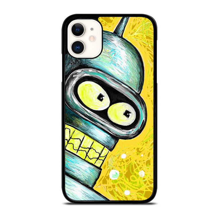 FUTURAMA BENDER CARTOON PAINTED  iPhone 11 Case Cover