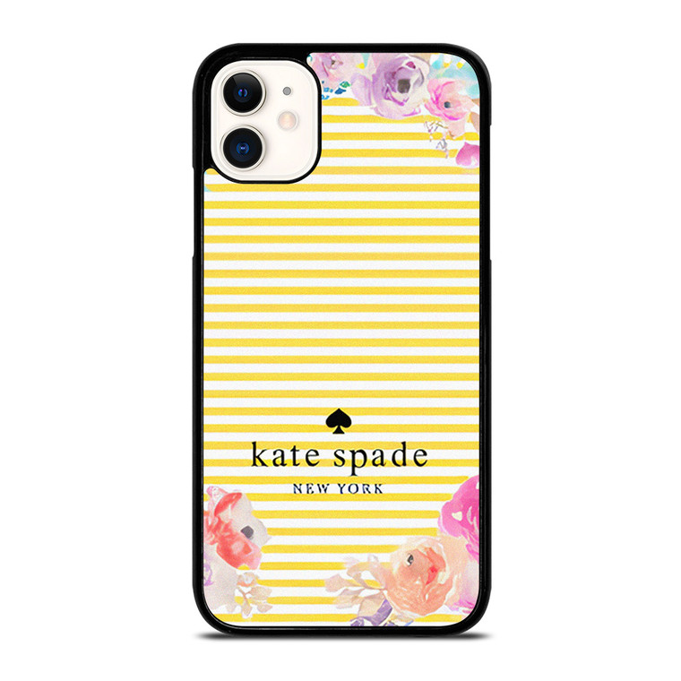 KATE SPADE NEW YORK FLORAL STRIPE  iPhone 11 Case Cover