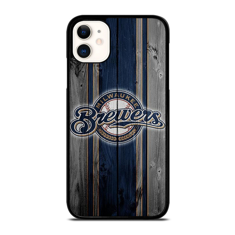 MILWAUKEE BREWERS BASEBALL WOODEN LOGO  iPhone 11 Case Cover