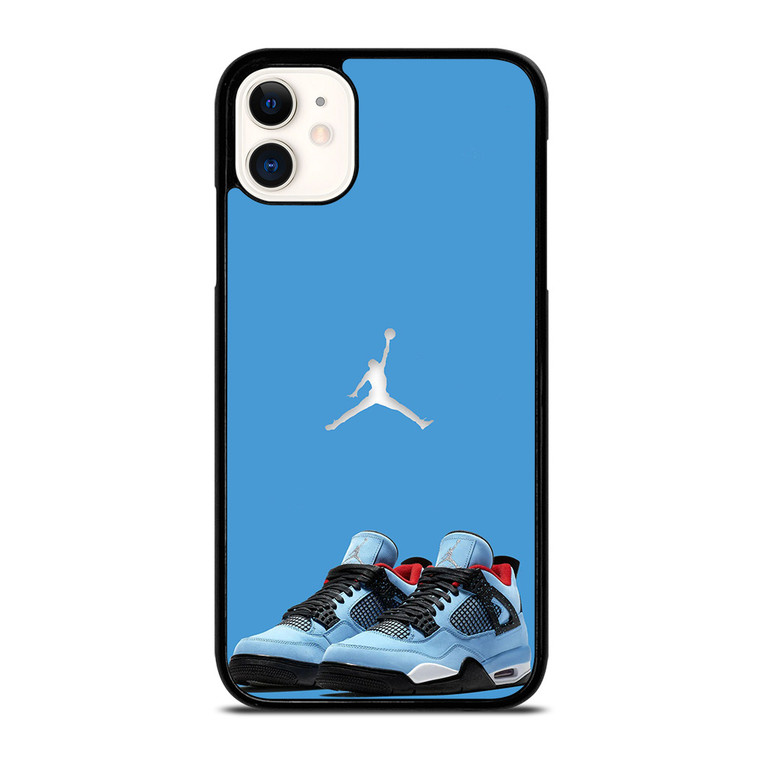 NIKE AIR JORDAN TRAVIS SCOTT BLUE  iPhone 11 Case Cover NIKE AIR JORDAN TRAVIS SCOTT BLUE  iPhone 11 Case Cover