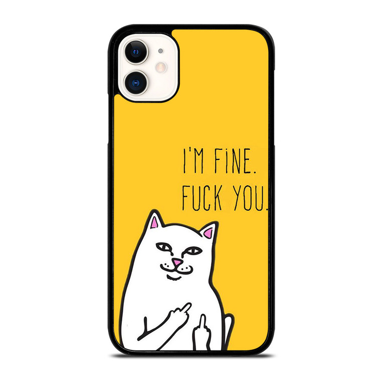 RIPNDIP CAT FUCK YOU  iPhone 11 Case Cover