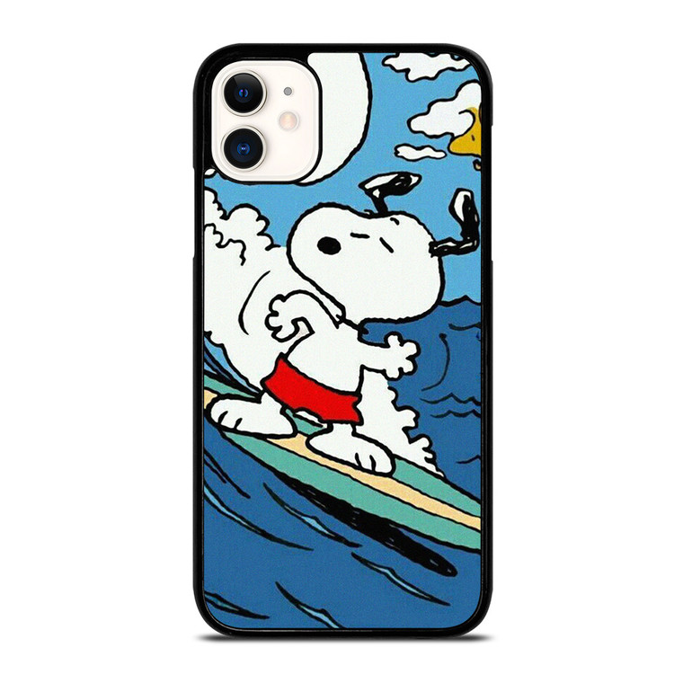 SNOOPY THE PEANUTS SURFING CARTOON  iPhone 11 Case Cover