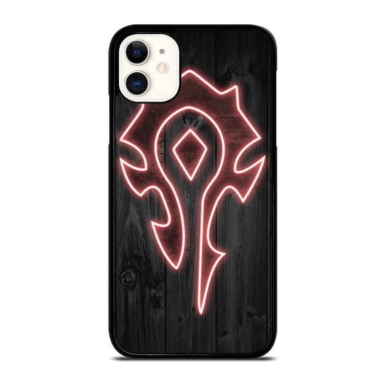 WORLD OF WARCRAFT HORDE WOOD LOGO  iPhone 11 Case Cover