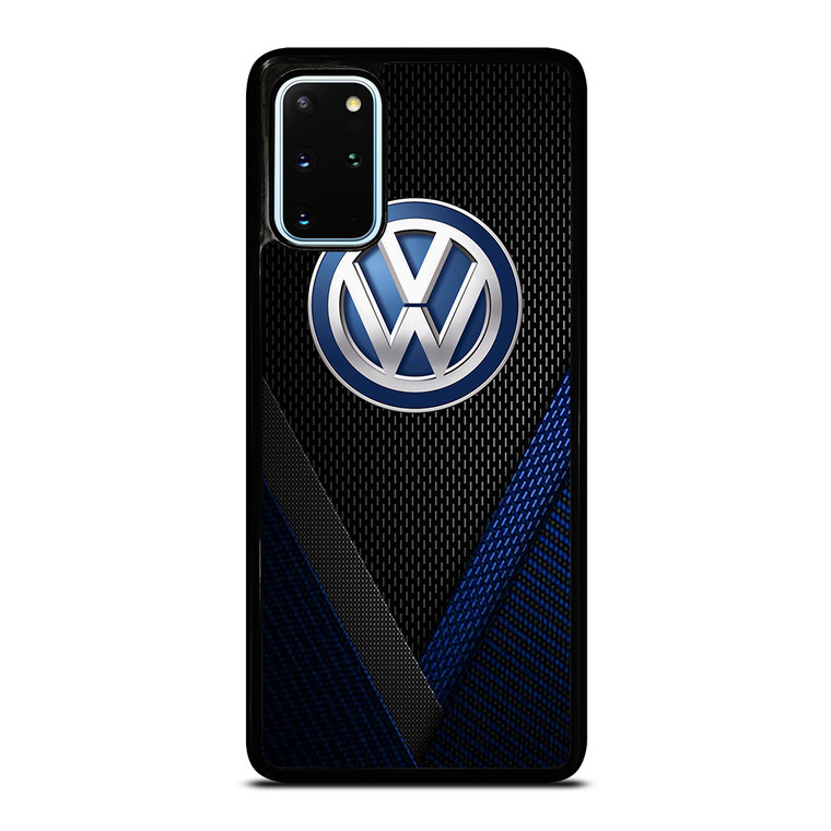 VW VOLKSWAGEN BLUE CARBON EMBLEM Samsung Galaxy S20 Plus Case Cover