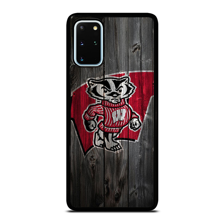 WISCONSIN BADGERS WOOD LOGO Samsung Galaxy S20 Plus Case Cover