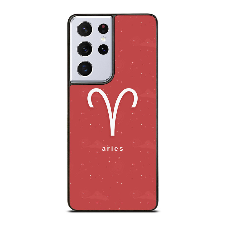 ARIES ZODIAC SIGN PINK Samsung Galaxy S21 Ultra Case Cover