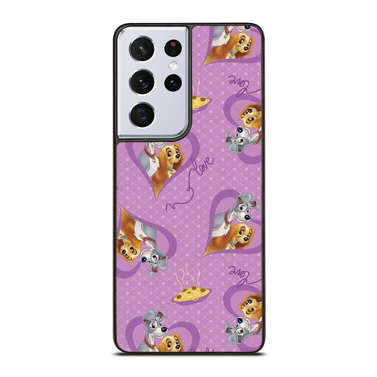 DISNEY LADY AND THE TRAMP PATTERN CARTOON Samsung Galaxy S21 Ultra Case Cover