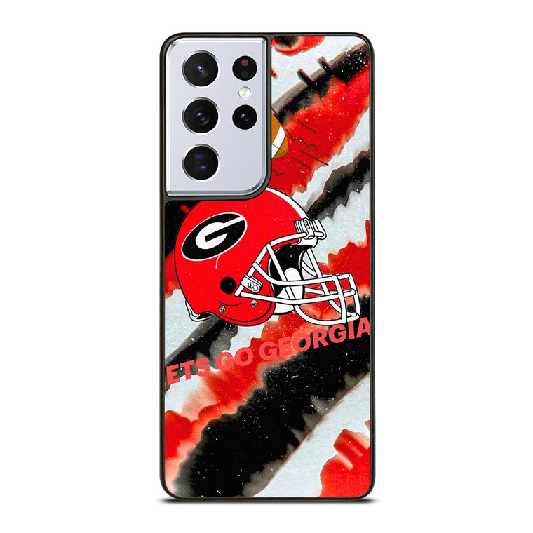 GEORGIA BULLDOGS FOOTBALL PSYCHEDELIC ART Samsung Galaxy S21 Ultra Case Cover