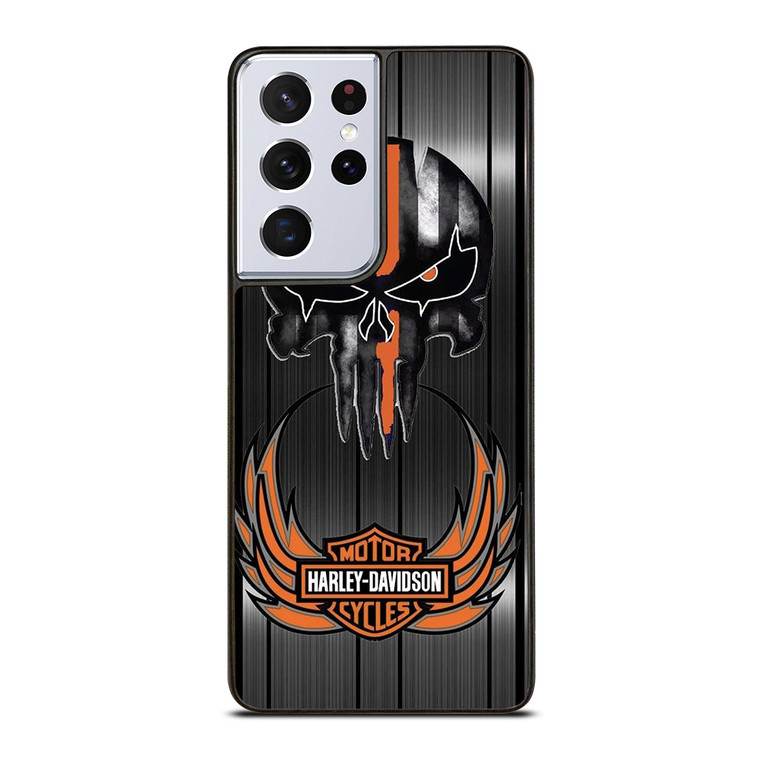 HARLEY DAVIDSON THE PUNISHER METAL Samsung Galaxy S21 Ultra Case Cover HARLEY DAVIDSON THE PUNISHER METAL Samsung Galaxy S21 Ultra Case Cover