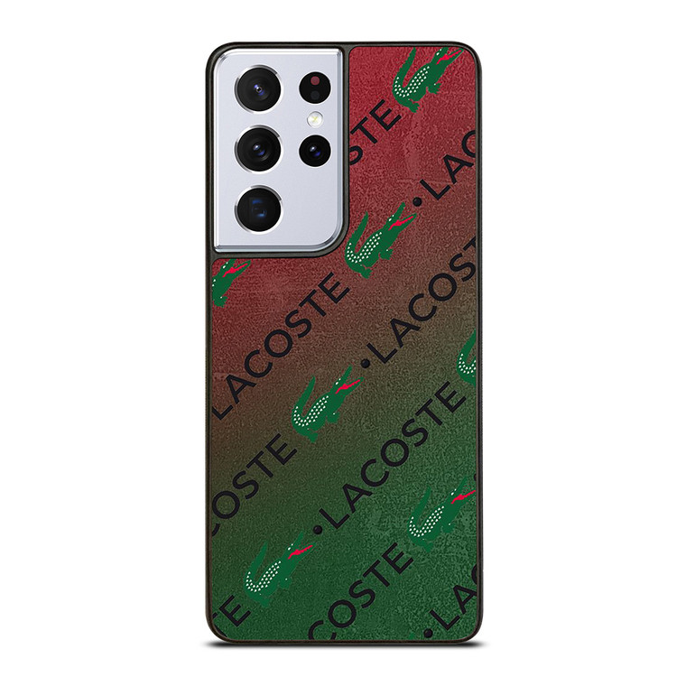 LACOSTE CROCODILE LOGO PATTERN Samsung Galaxy S21 Ultra Case Cover