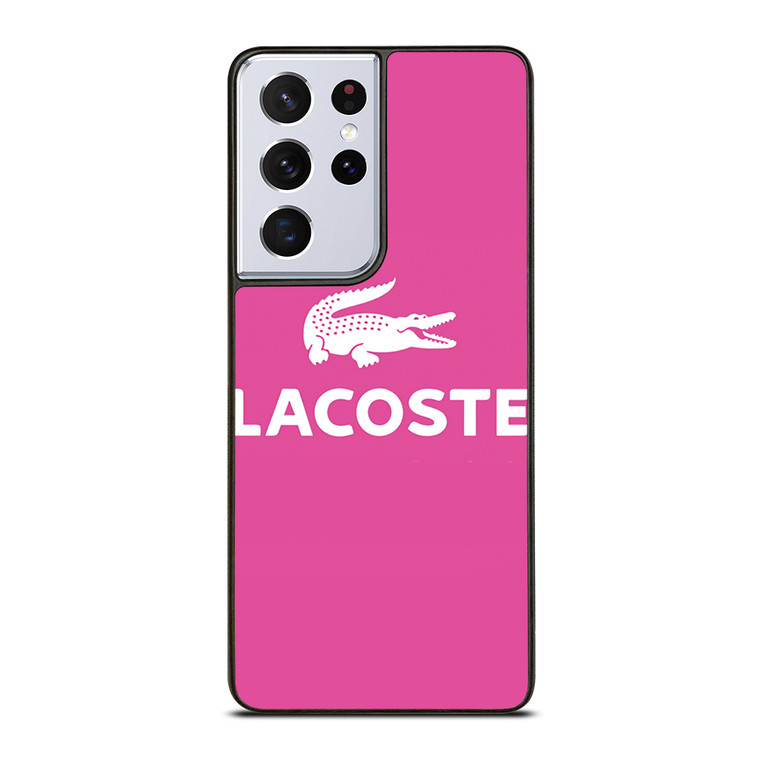 LACOSTE PINK LOGO Samsung Galaxy S21 Ultra Case Cover