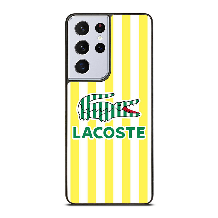 LACOSTE YELLOW STRIPE Samsung Galaxy S21 Ultra Case Cover