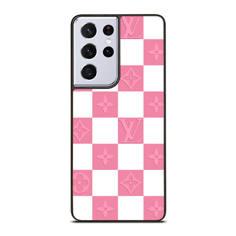 LV LOUIS VUITTON CHECKERED PINK Samsung Galaxy S21 Ultra Case Cover