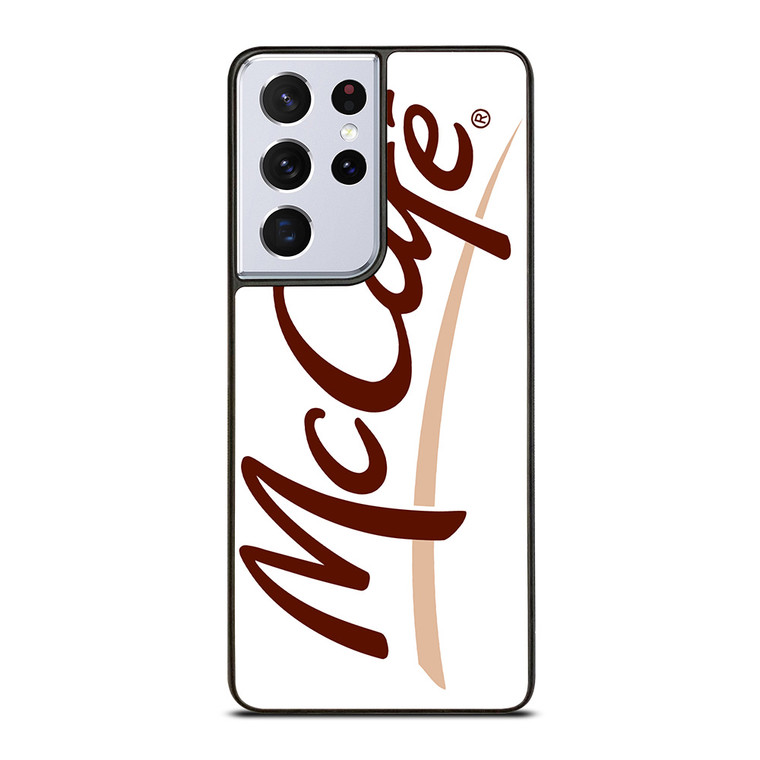 MCDONALD MCCAFE LOGO WHITE Samsung Galaxy S21 Ultra Case Cover
