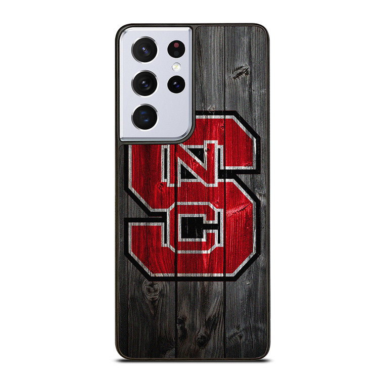 NC STATE WOLFPACK FOOTBALL WOOD LOGO Samsung Galaxy S21 Ultra Case Cover