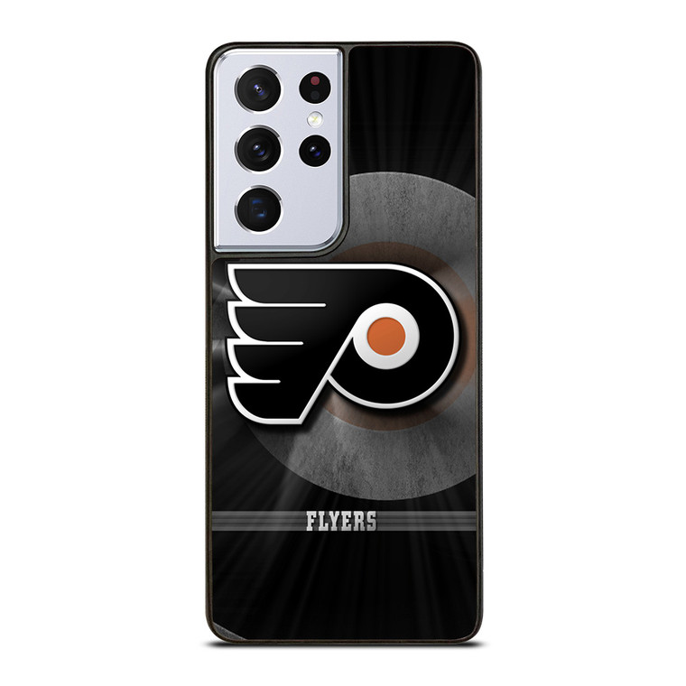 PHILADELPHIA FLYERS METAL EMBLEM Samsung Galaxy S21 Ultra Case Cover