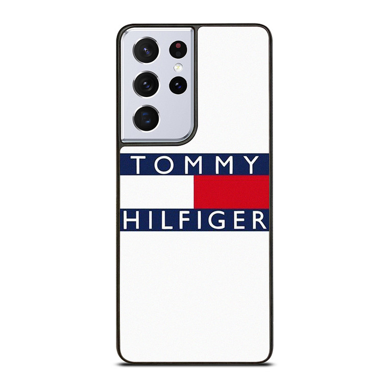 TOMMY HILFIGER WHITE LOGO Samsung Galaxy S21 Ultra Case Cover TOMMY HILFIGER WHITE LOGO Samsung Galaxy S21 Ultra Case Cover