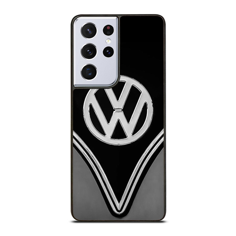 VW VOLKSWAGEN BLACK CHROME EMBLEM Samsung Galaxy S21 Ultra Case Cover