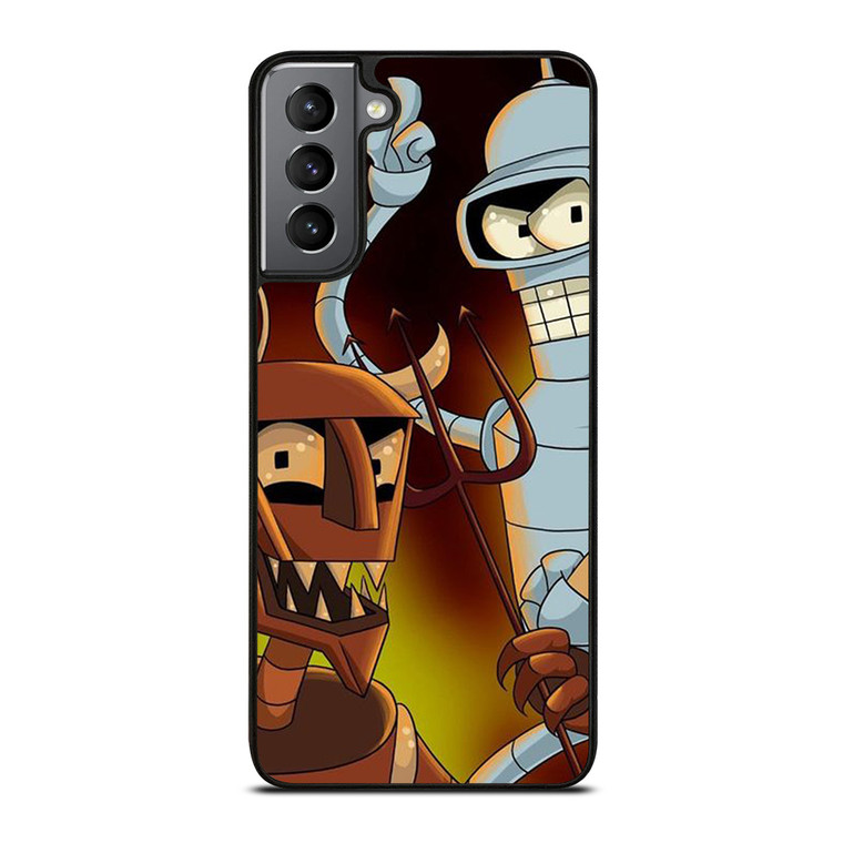 BENDER ROBOT DEVIL FUTURAMA CARTOON Samsung Galaxy S21 Plus Case Cover