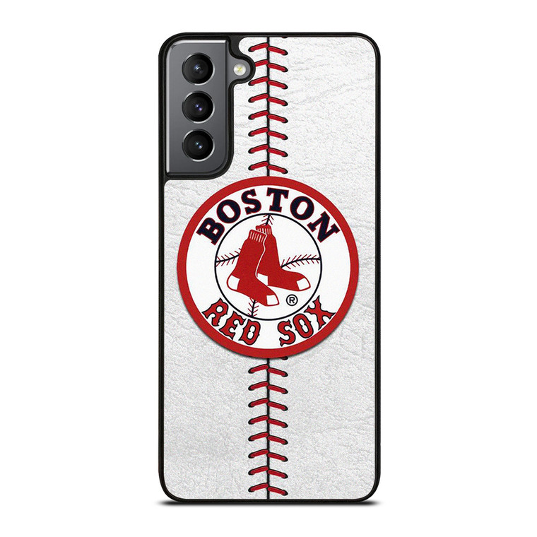 BOSTON RED SOX LEATHER STITCH Samsung Galaxy S21 Plus Case Cover