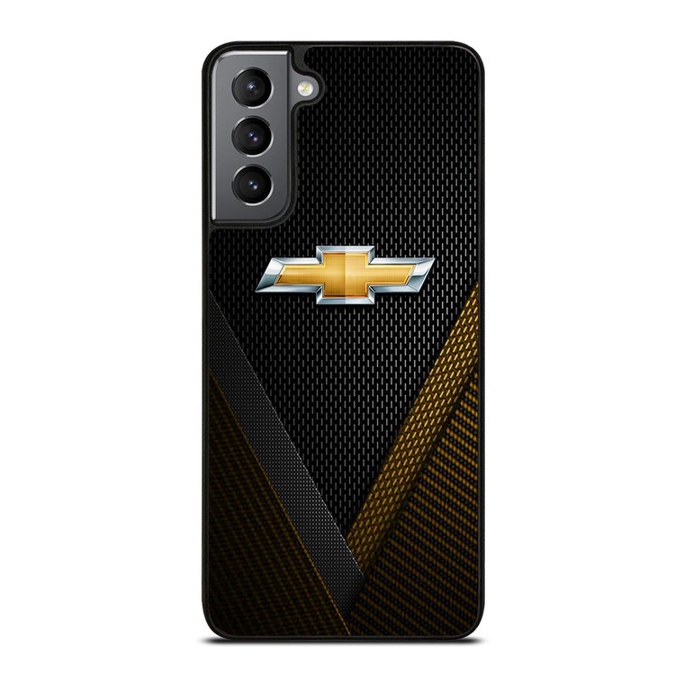 CHEROLET YELLOW CARBON EMBLEM Samsung Galaxy S21 Plus Case Cover