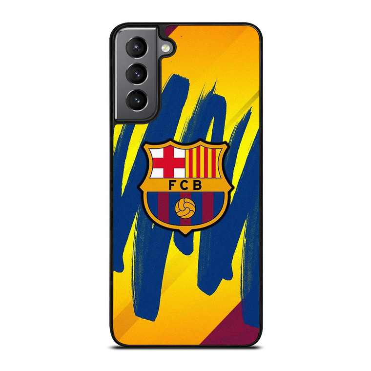 FC BARCELONA BRUSHED LOGO Samsung Galaxy S21 Plus Case Cover