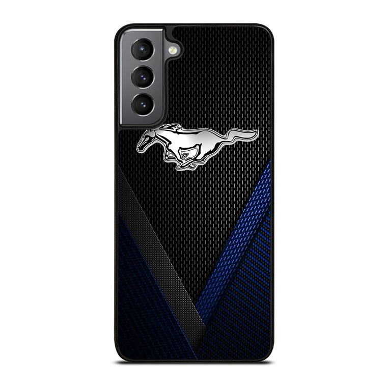 FORD MUSTANG BLLUE CARBON EMBLEM Samsung Galaxy S21 Plus Case Cover