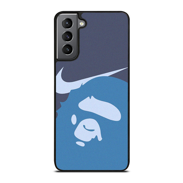 NIKE BAPE BLUE Samsung Galaxy S21 Plus Case Cover NIKE BAPE BLUE Samsung Galaxy S21 Plus Case Cover