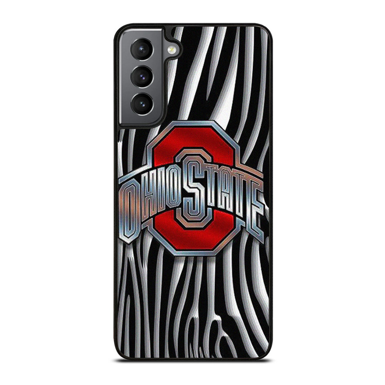 OHIO STATE FOOTBALL METAL ABSTRACT LOGO Samsung Galaxy S21 Plus Case Cover OHIO STATE FOOTBALL METAL ABSTRACT LOGO Samsung Galaxy S21 Plus Case Cover