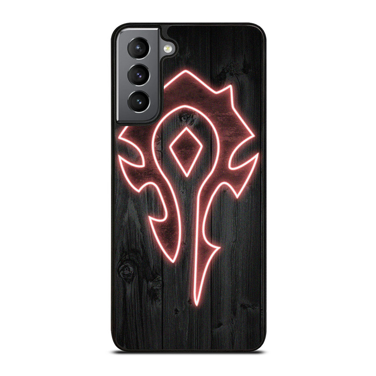 WORLD OF WARCRAFT HORDE WOOD LOGO Samsung Galaxy S21 Plus Case Cover