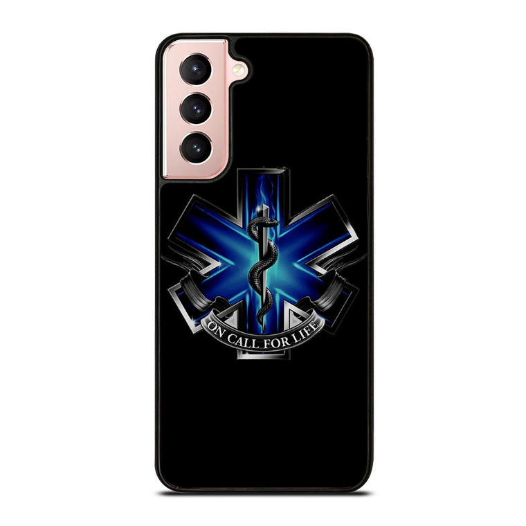 EMT EMS REGISTERED PARAMEDIC METAL SYMBOL Samsung Galaxy S21 Case Cover